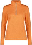 CMP Dames coltrui van jersey, lange mouw, col, korte rits, maat L, aranciata mel.