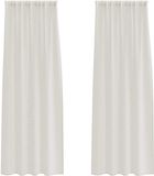 vidaXL - Voile Gordijn - 2 stuks - Crème - 260 x 140 cm - Polyester