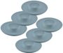 Westmark 6 eierdopjes, rond, stapelbaar, ø 10 cm, kunststof, Blauw