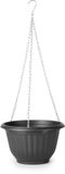 PLASTICFORTE Plantenpot - hangend - kunststof - antraciet - D20 x H12 cm