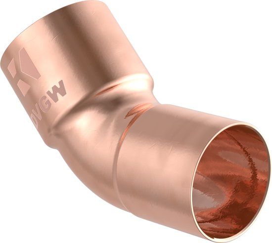 KIRCHHOFF CU Boog 45° - Blanco - 15 mm - 1 mof