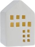 Koopman Keramieken Huisje met Ledlicht 9 cm, Set van 12, Multi kleuren