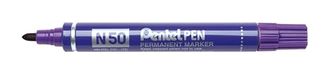Pentel, Permanent balpen N50, violet zwart, 12 stuks