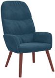 vidaXL Relaxstoel fluweel blauw