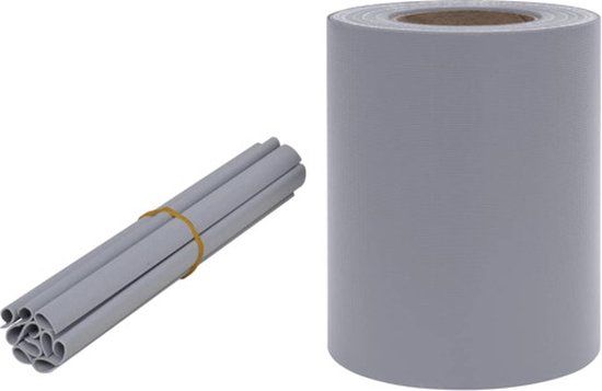vidaXL Privacystrip 35x0,19 m PVC Lichtgrijs