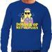 Bellatio Decorations Shoppartners Bv Fout Paas sweater blauw donder op met je Pasen voor heren - Pasen trui S