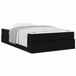 vidaXL Bedframe met matras 2-persoons Zwart Stof