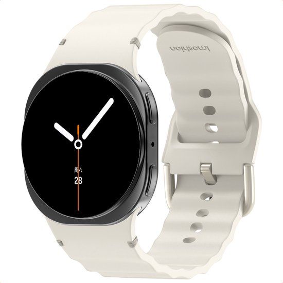 imoshion Wave Siliconenband - Geschikt voor Samsung Galaxy Watch 9 (40/44mm) / Watch 8 (40/44mm) / Classic (46mm) - Sterrenlicht