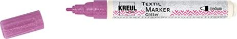 KREUL 92661 Textielmarker glitter medium, rosé