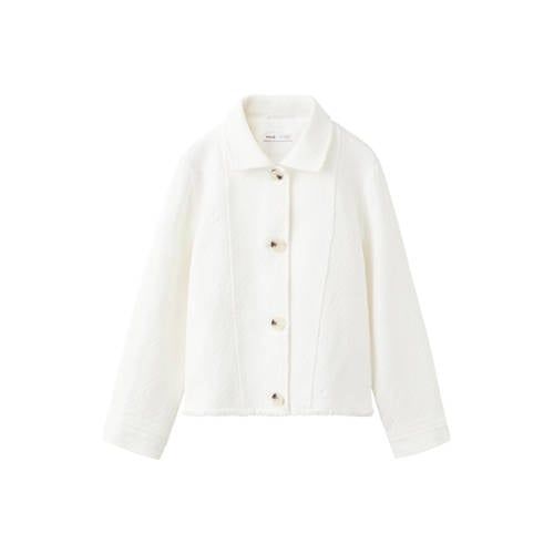 Mango Kids zomerjas met textuur wit