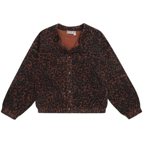Tumble 'n Dry jas met panterprint - donkerbruin