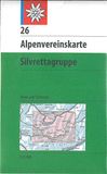 Alpenvereinskarte GPSR Kontakt: Alpenvereinskarte - Silvrettagruppe: Topographische Karte 1:25.000 mit Wegmarkierungen und Skirouten