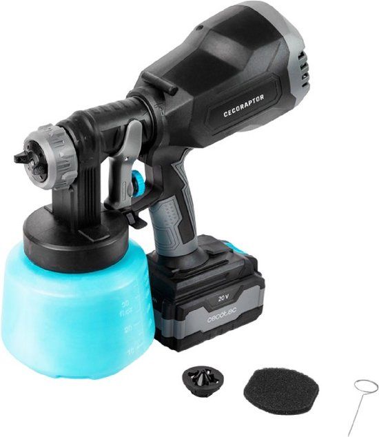 CECOTEC PERFECT COLOR 4020 ULTRA - Elektrisch Verfspuitpistool - Accu - Blauw/Zwart