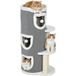 Tour pour chat à 4 niveaux Arbre à chat stable avec griffoirs en sisal et bord en peluche 2 plateformes 50x36x101cm gris