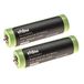 VHBW 2 x accu compatibel met Braun Series3 5795, 5796 scheerapparaat tondeuse (1800 mAh, 1,2 V, NiMH)