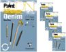 Clairefontaine Paint ON Multi-Techniek Pad Tekenpapier Schilderpapier Blauw A4 250 g 15 vel 4 pack
