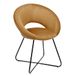 HOME DECO FACTORY, HD0064, Cotele Giulia ronde fauteuil in geel fluweel, lounge editie