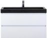 BES LED Maxx XL Badmeubelset 100 cm - Wit Hoogglans - Wastafel Lucca 1 Kraangat