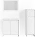 Vicco Meuble de salle de bain Emma Blanc 3 pièces