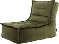 Icon "Dolce" Fluwelen Zitzak Lounger - Olijfgroen - XXL Zitzakstoel Volwassenen met Vulling