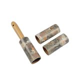 Homéa Clothing Brush, Self-Adhesive, Bamboo Handle, 20 Sheets + 2 Refills