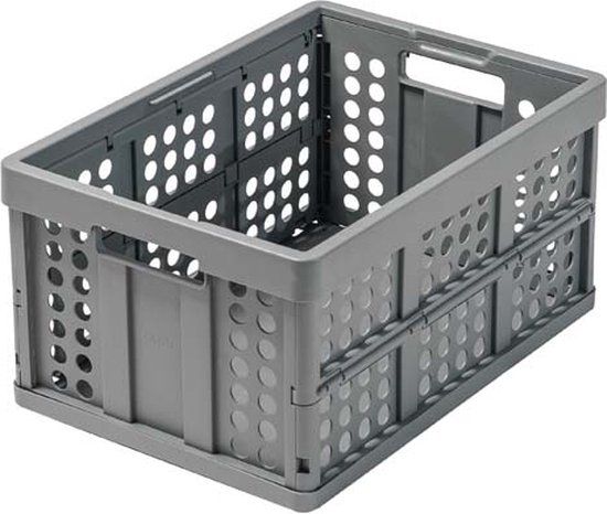 Vouwkrat 46 L zwart-grijs - 12951