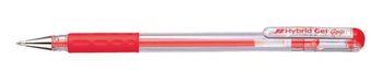 Pentel 0.6mm Tip Hybrid Grip Vivid Gel Inkt Pen met Rubber Vinger Grip - Rood