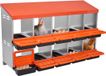 VEVOR Poulailler avec 10 compartiments, enroulable, métal, orange