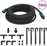 vidaXL Tuyau d'arrosage 0,6'' 10 m caoutchouc noir