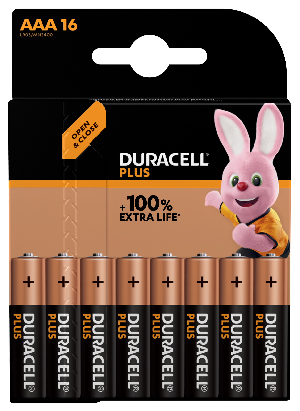 Duracell Plus 100 - 16 AA Alkaline Batterijen