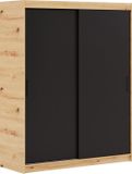 Margaret Hadas24 Kledingkast Iga 180 cm inclusief 2 schuifdeuren Zwevende deurkast (bruin, zwart)