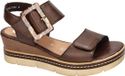 Remonte Dames Bruin Donker Sandalen Maat 37 Sleehak Plateau