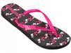 Tongs femme - Taille 37 - Noir/Rose