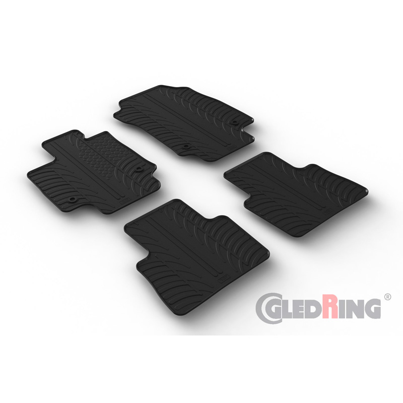 GledRing Rubbermatten passend voor Lexus NX PHEV 2022- (T profiel 4-delig + montageclips)