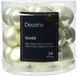Decoris Kerstbal glas d2.5 cm wit mint 24st