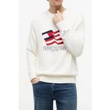 Tommy Hilfiger Pull Col Rond Ivoire Pétale