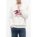 Tommy Hilfiger Pull Col Rond Ivoire Pétale