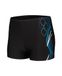 ARENA Boy's Swim Short Logo Board Shorts voor jongens (1 stuk), Zwart/Blauw/Wit