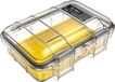 PELI M40 Micro Case; Superieure Bescherming in Compact Formaat voor Waardevolle Apparatuur en Compacte Gereedschappen; Waterbestendig, Stofbestendig en Breukvast; Inhoud 1L; Geel/Transparant