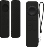 kwmobile hoes geschikt voor Apple Siri Remote 3rd / 2nd Gen - Siliconen anti-slip hoes voor afstandsbediening in zwart