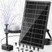 Merkloos Fontein Solar Fountain - 8W - Outdoor, Bird Bath & Pond - 8 Spray Patterns