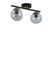 Opviq Elegante kroonluchter, zwart en rook, metalen behuizing, diameter 15 cm, hoogte 20 cm, lengte 36 cm, E27-fitting, max. 40 W, stijlvolle verlichting voor moderne ruimtes