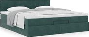 Prolenta Maison Exclusive - Cadre de lit ottoman avec matelas vert foncé 180x200 cm velours