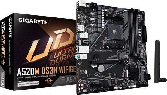 GIGABYTE A520M DS3H WIFI6E AMD A520 Socket AM4 micro ATX