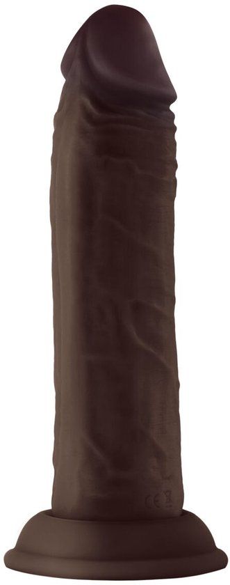 Shaft Bol Realistische Dildo Shaft Siliconen Zwart Met Zuignap Glad 14.5 cm
