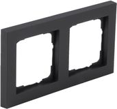 Gira E2 Afdekraam - Inbouw - 2-voudig Verticaal/Horizontaal - Zwart