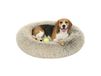 JOYFURNOS Lit pour chien en peluche donut kaki 70 x 20 cm