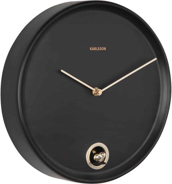 Karlsson Wandklok Esencia Cuckoo - Zwart - Ø30cm