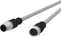 METZ CONNECT 142MIA12050 - 5 m - M12 - M12 - Male/Female - Grey