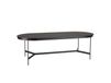 Table à manger ovale noire 240x104cm piètement métal